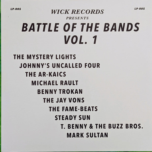 Wick Records Presents - Battle Of The Bands Vol. 1 Vinyl Record