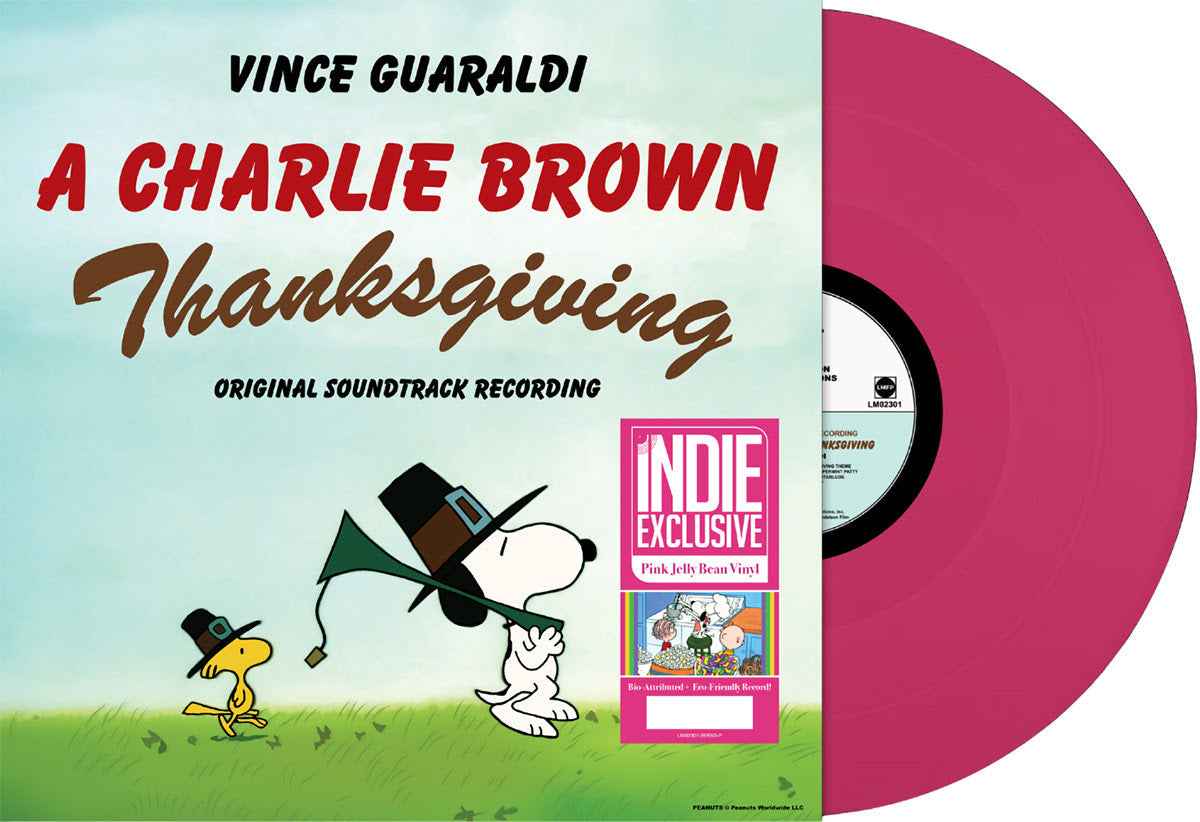 PRE-ORDER Vince Guaraldi - A Charlie Brown Thanksgiving (Indie Exclusive) [Pink Jelly Bean Vinyl] [Vinyl] Vinyl Record