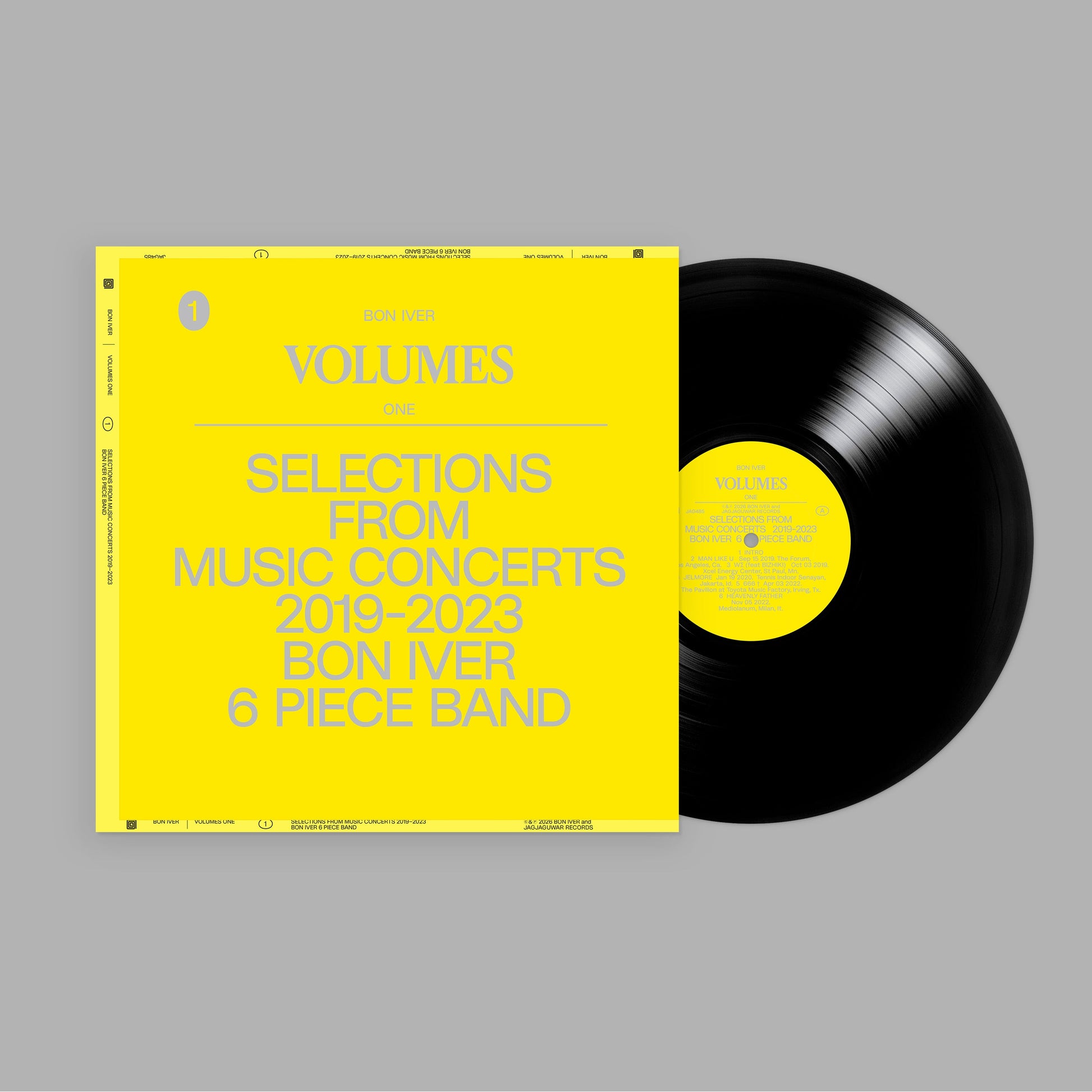 VOLUMES: ONE "SELECTIONS FROM MUSIC CONCERTS 2019-2023 BON IVER 6 PIECE BAND” [Vinyl] Vinyl Record