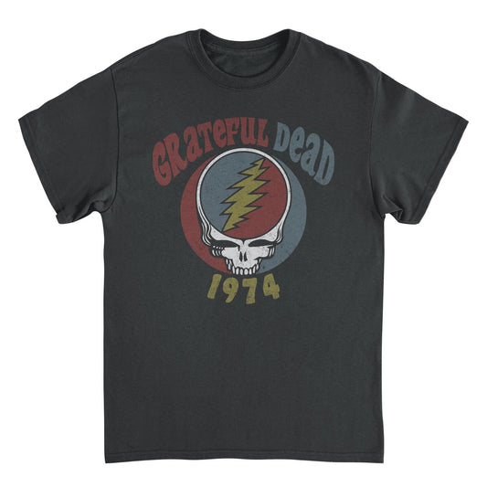 Grateful Dead Tour 73 Color Mens T Shirt Black Officially Licensed
