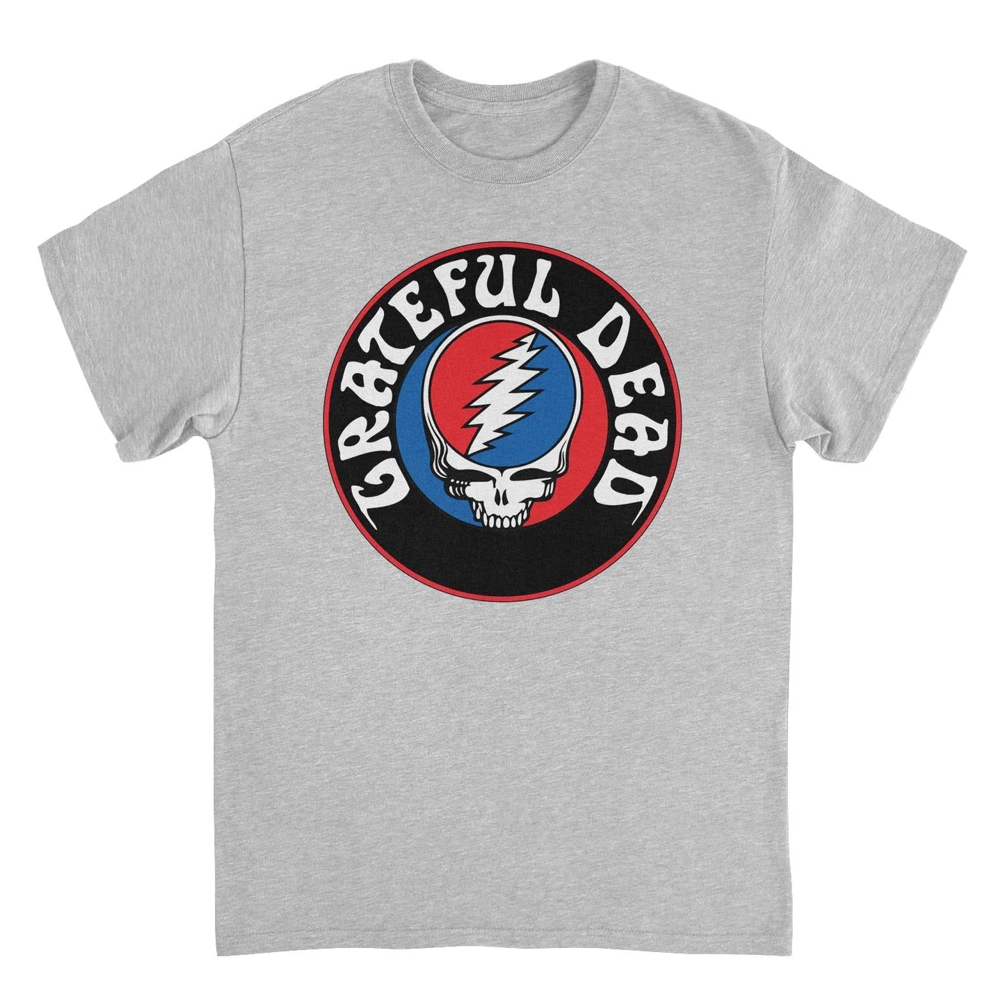 Grateful Dead GD Logo Color Mens T Shirt Grey