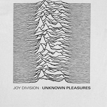 Joy Division Unknown Pleasures Text T Shirt White Officially Licensed
