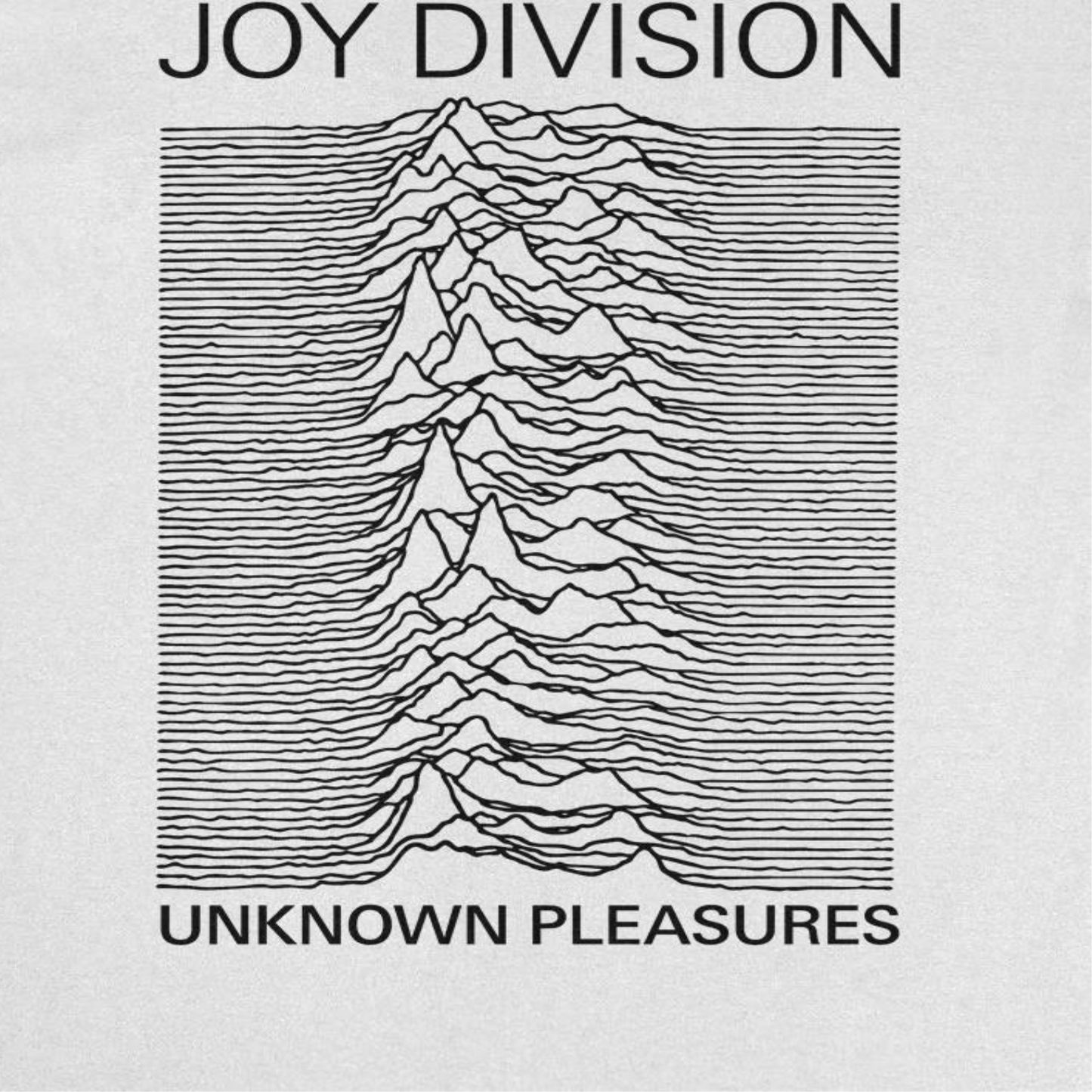 Joy Division Unknown Pleasures Titles T Shirt White Officially Licensed