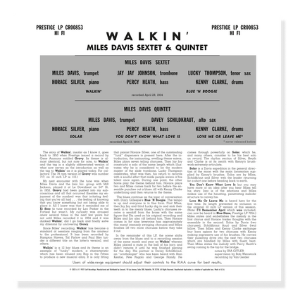 Walkin' (Original Jazz Classics Series) (180g LP) Vinyl Record