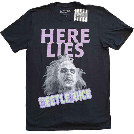 Warner Bros Beetlejuice Here Lies’??????? [T-Shirt] Officially Licensed