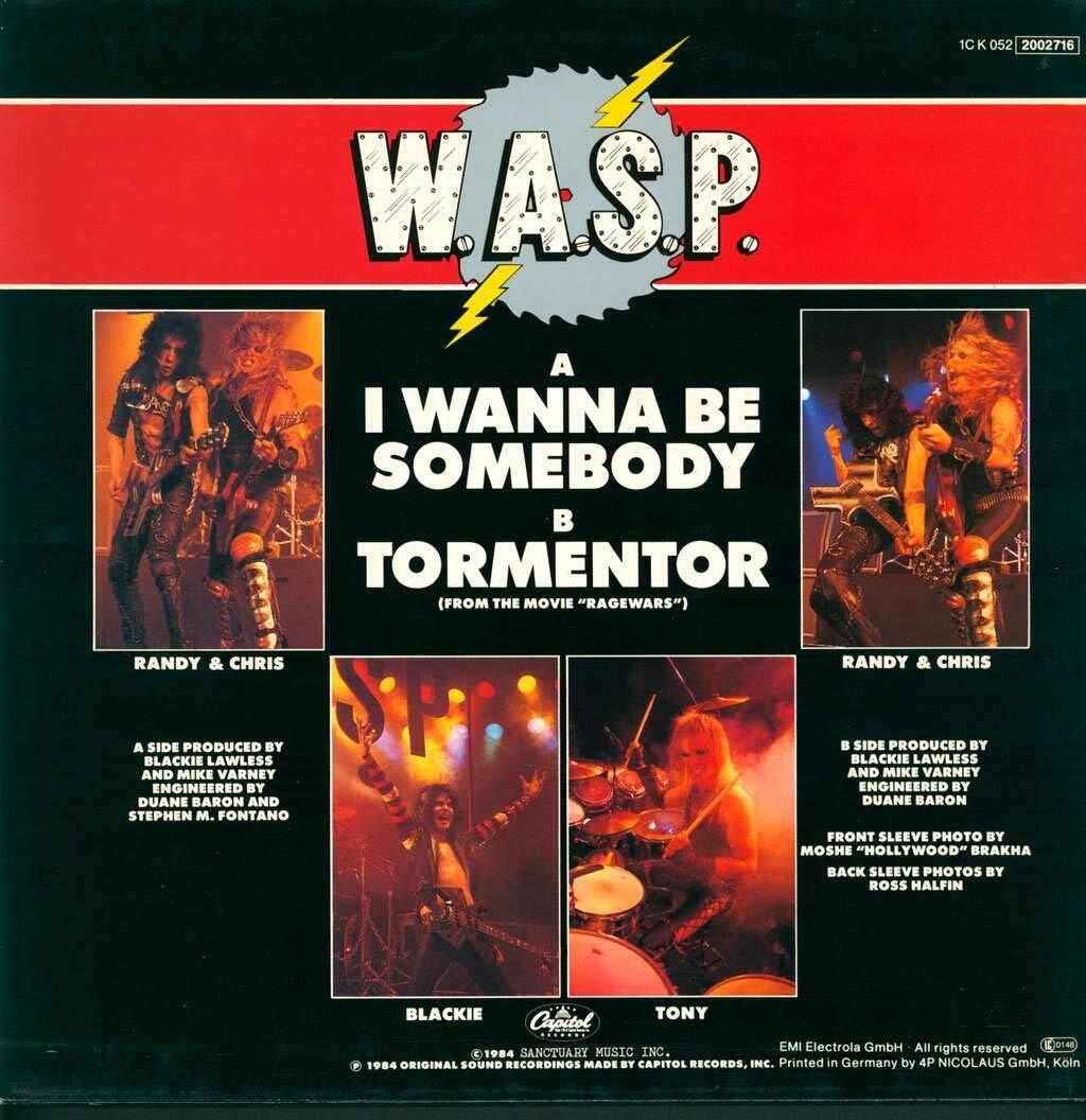 W.A.S.P. - I Wanna Be Somebody (Picture Disc Vinyl) Vinyl Record
