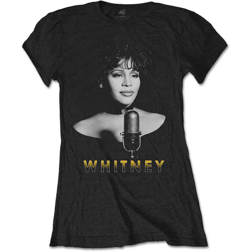 Whitney Houston Black & White Photo [T-Shirt] Officially Licensed