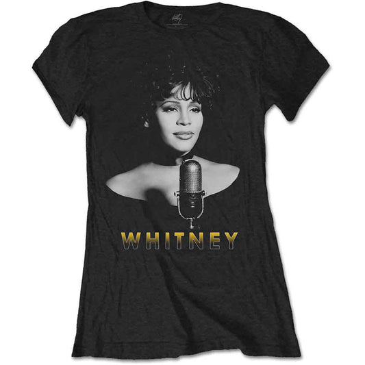 Whitney Houston Black & White Photo [T-Shirt] Officially Licensed