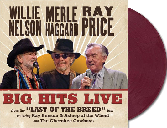 Willie Merle & Ray: Big Hits Live from the 'Last of the Breed' Tour (Limited Edition, Indie Exclusive, Maroon Colored Vinyl) Vinyl Record