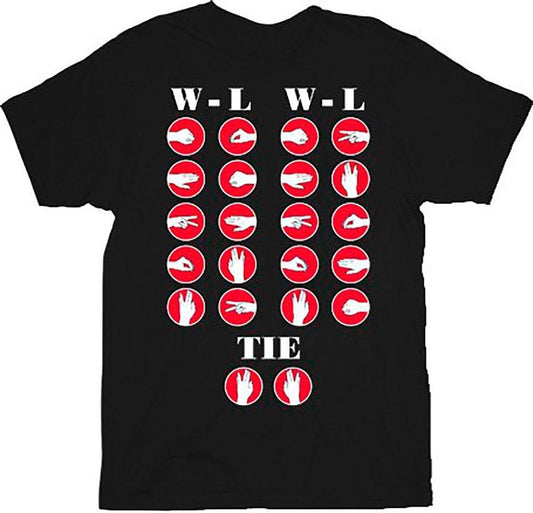 Winners and Losers of Rock, Paper, Scissors, Lizard, Spock T-shirt