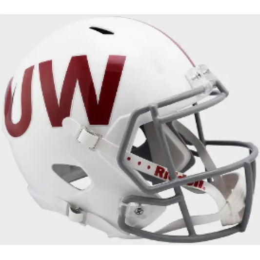 Wisconsin Badgers Full Size Speed Replica Football Helmet UW Throwback - NCAA