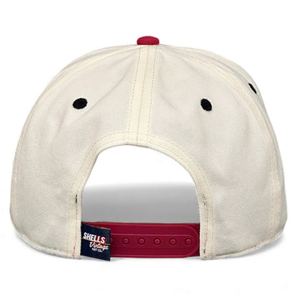 Wisconsin Snapback Hat - The Watt (Cream/Red)