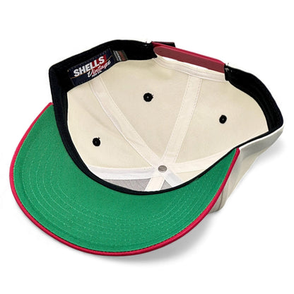 Wisconsin Snapback Hat - The Watt (Cream/Red)
