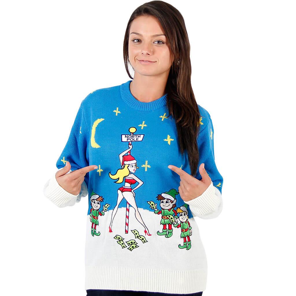 Women's Funny Exotic Dancer Ugly Christmas Sweater