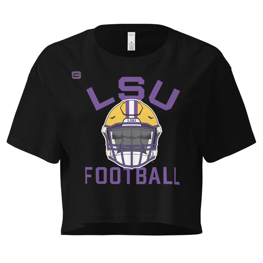 LSU Football Helmet Women’s Crop Top