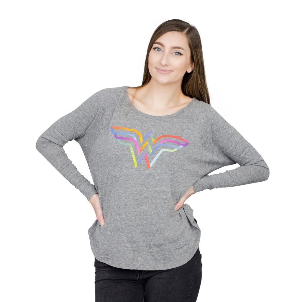 Wonder Woman Rainbow Logo Long Sleeve T-Shirt