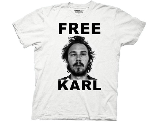 Workaholics Free Karl Mug Shot Mens T Shirt White