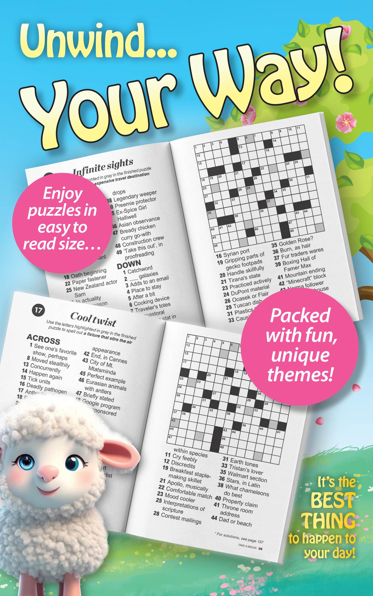 World's Best Puzzle - Crossword 25.03.14: Spring Time Edition! Large Print, 99+ Puzzles & Mystery Words, Take Anywhere For Relaxation, Unwind, Unplug, Sharpen Your Mind & More!
