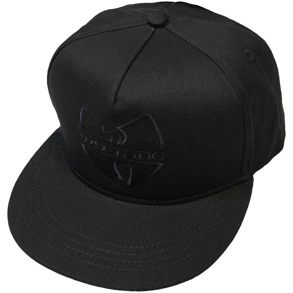 Wu-Tang Clan Logo Black On Black Flat Bill Officially Licensed Hat