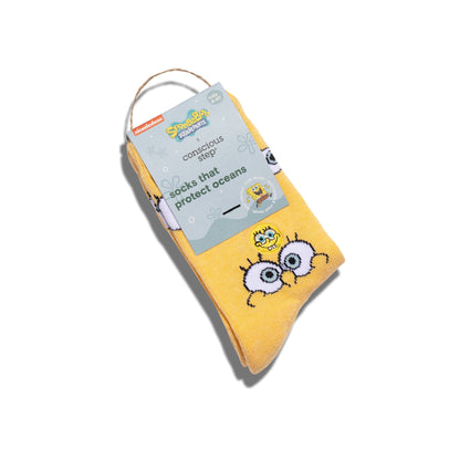 SpongeBob Squarepants Kids Youth Socks Yellow that Protect Oceans