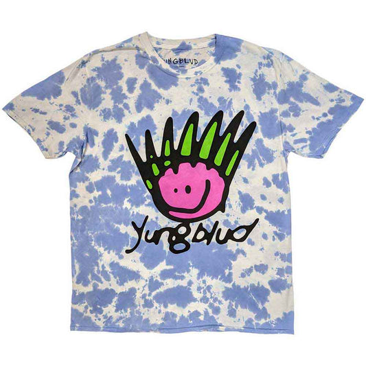 Yungblud Face Mens Tie Dye T Shirt Blue Officially Licensed