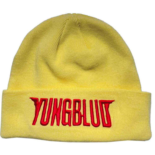 Yungblud Red Logo Beanie Hat Officially Licensed Yellow