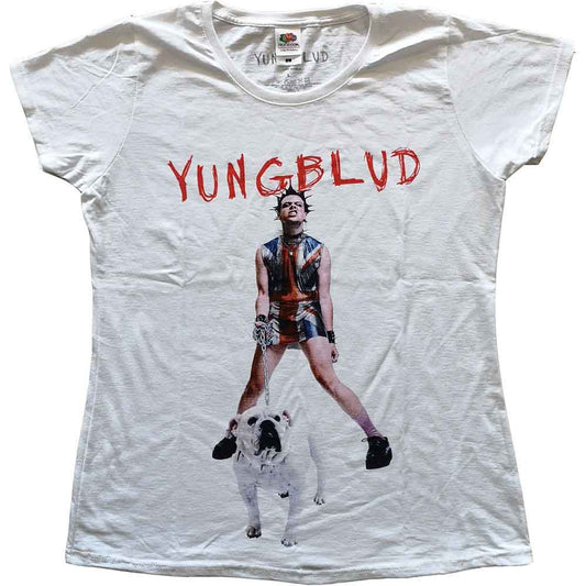 Yungblud Strawberry Lipstick Officially Licensed Womens T Shirt White