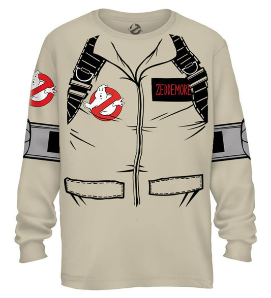 Zeddemore Long Sleeve Costume T-Shirt With Back Print
