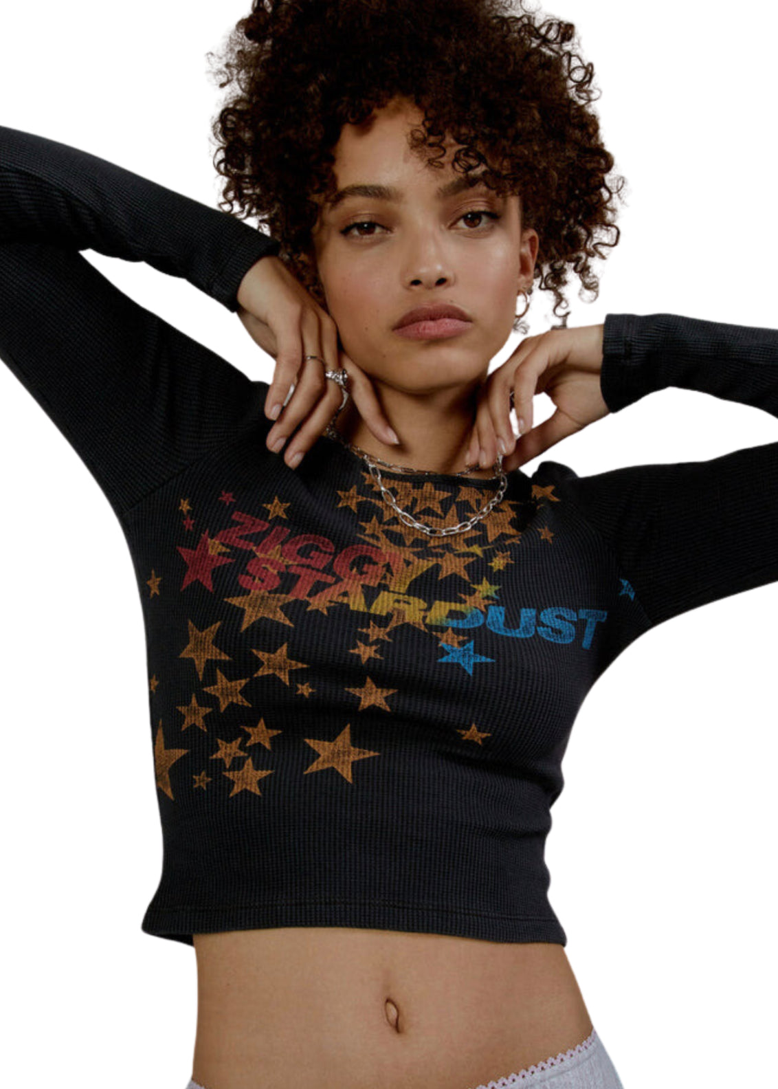 David Bowie Ziggy Stardust Cropped Womens Shirt by Daydreamer LA