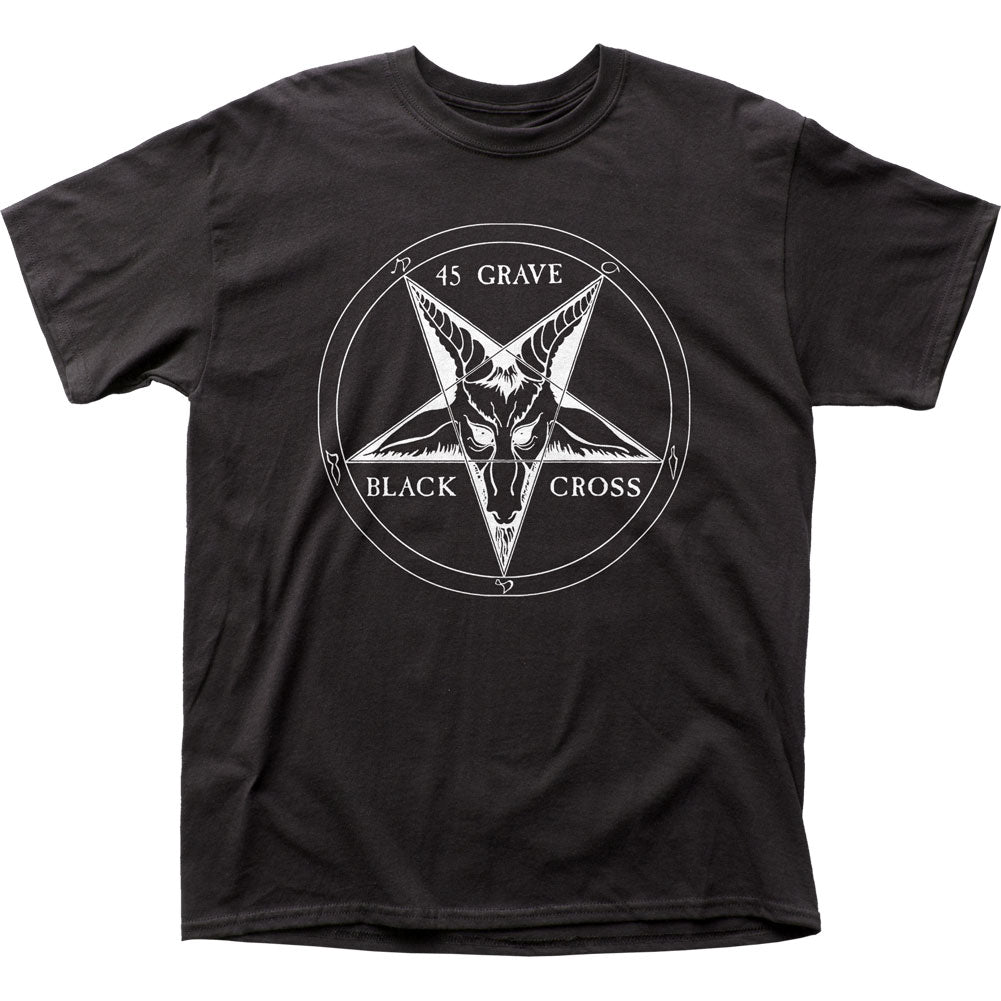 45 Grave Black Cross Mens T Shirt Black