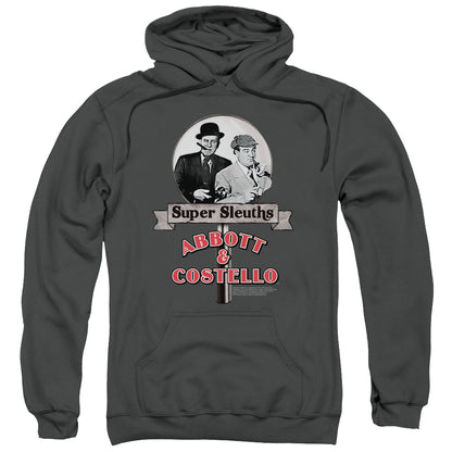 Abbott & Costello Super Sleuths Mens Hoodie Charcoal