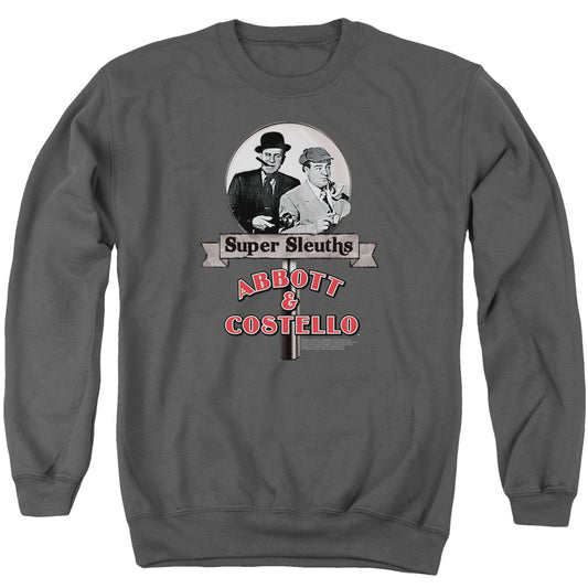 Abbott & Costello Super Sleuths Mens Crewneck Sweatshirt Charcoal