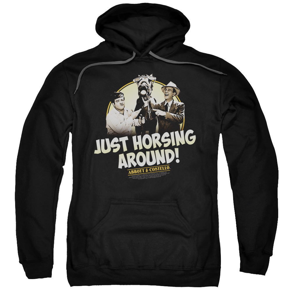 Abbott & Costello Horsing Around Mens Hoodie Black