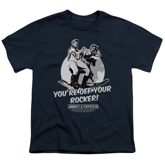 Abbott & Costello Off Your Rocker Kids Youth T Shirt Navy Blue