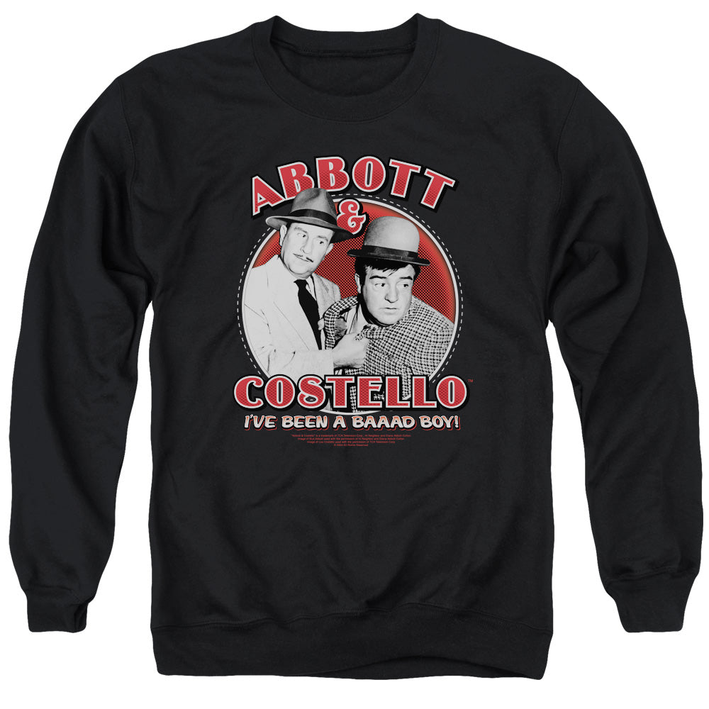 Abbott & Costello Bad Boy Mens Crewneck Sweatshirt Black