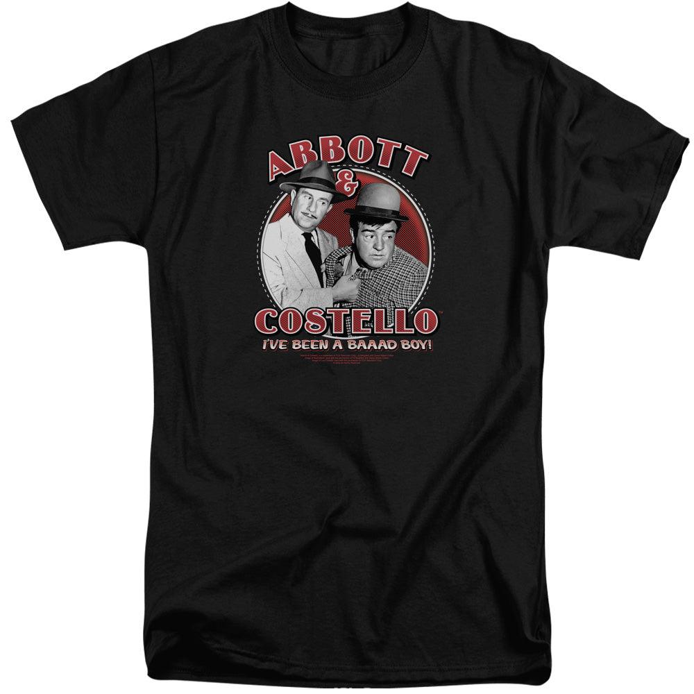 Abbott & Costello Bad Boy Mens Tall T Shirt Black