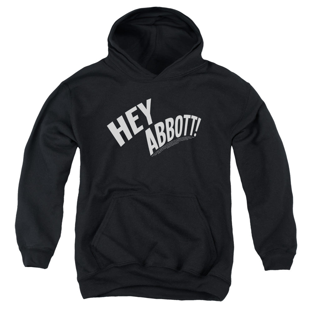 Abbott & Costello Hey Abbott Kids Youth Hoodie Black