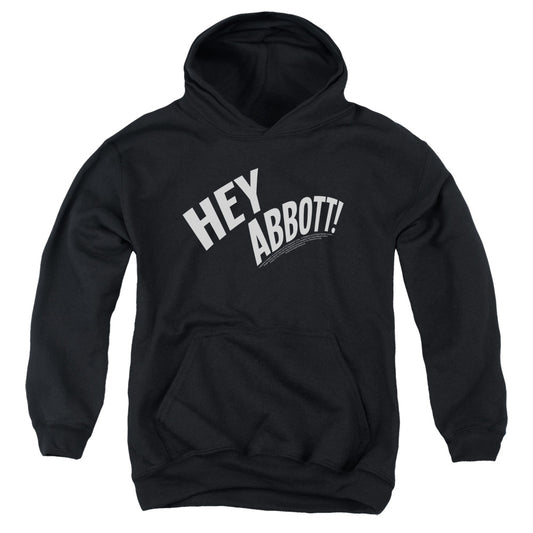 Abbott & Costello Hey Abbott Kids Youth Hoodie Black