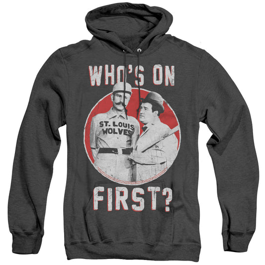 Abbott & Costello First Heather Mens Hoodie Black