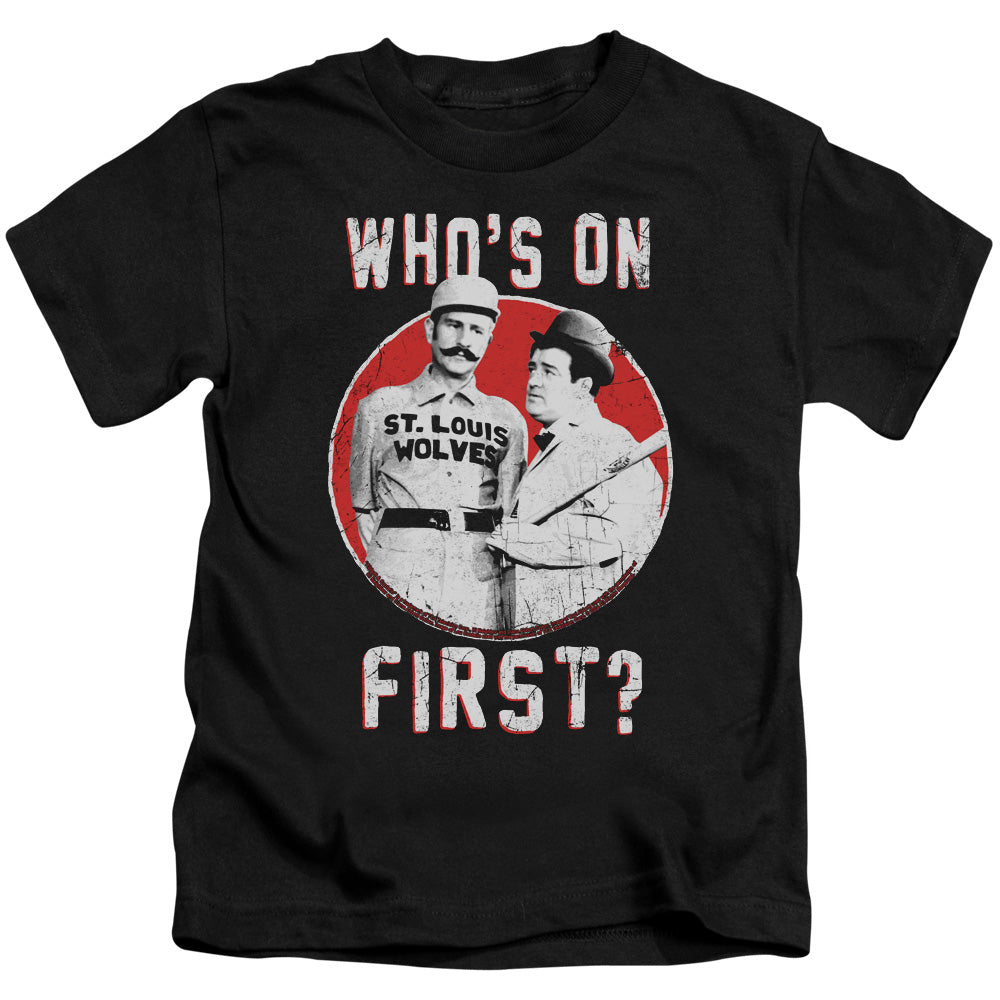 Abbott & Costello First Juvenile Kids Youth T Shirt Black