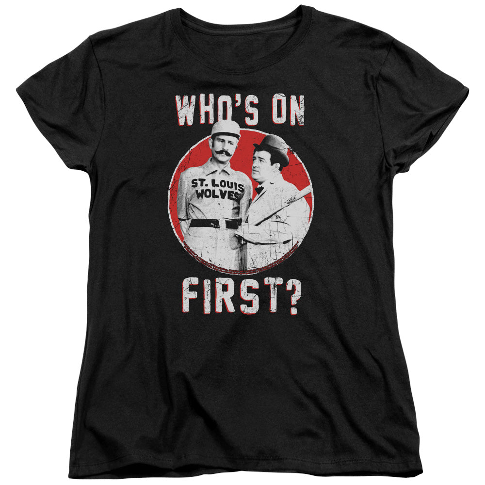 Abbott & Costello First Womens T Shirt Black