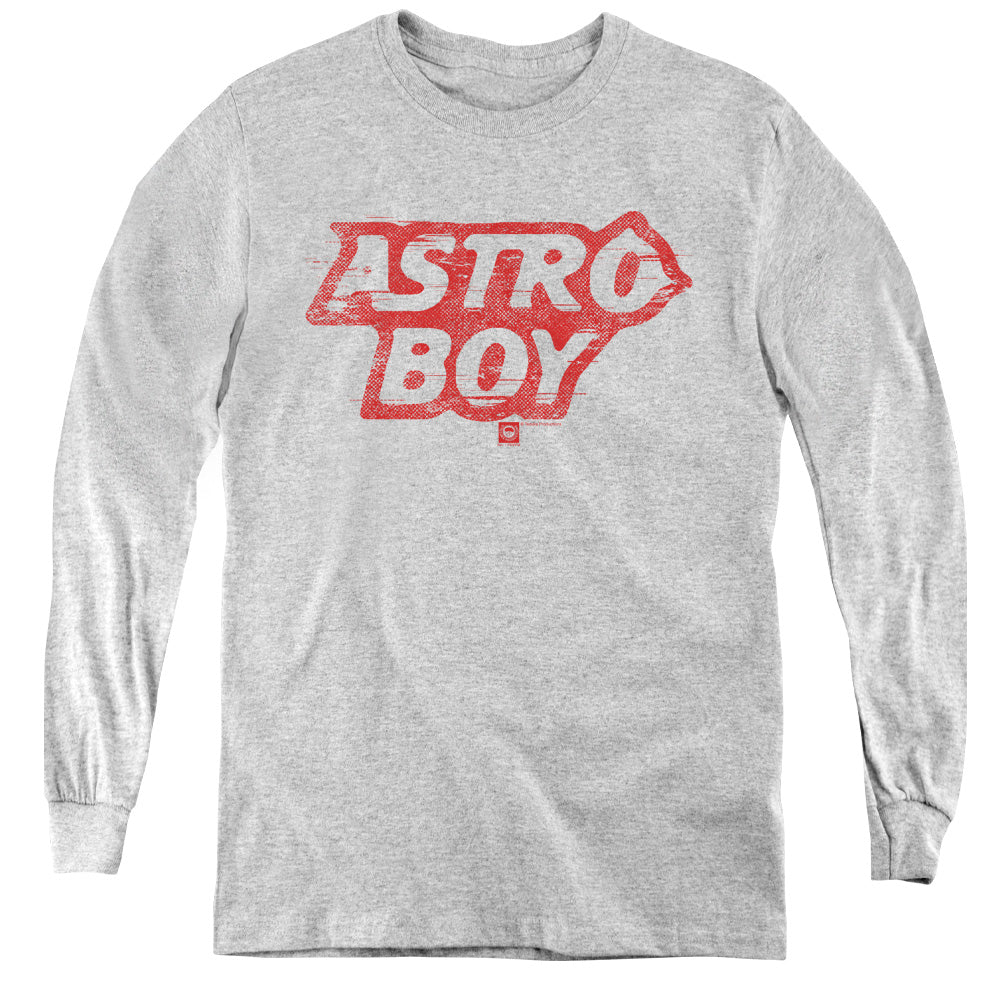 Astro Boy Logo Long Sleeve Kids Youth T Shirt Athletic Heather