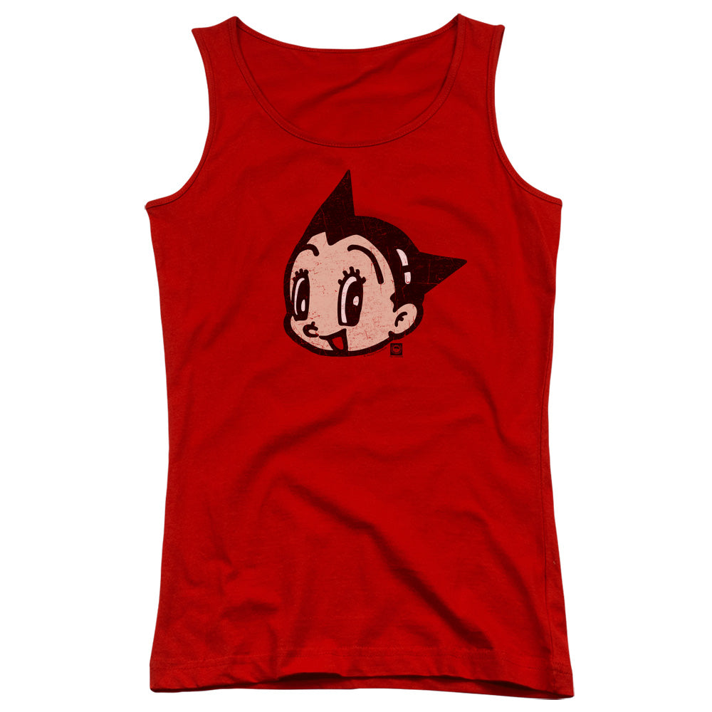 Astro Boy Face Womens Tank Top Shirt Red