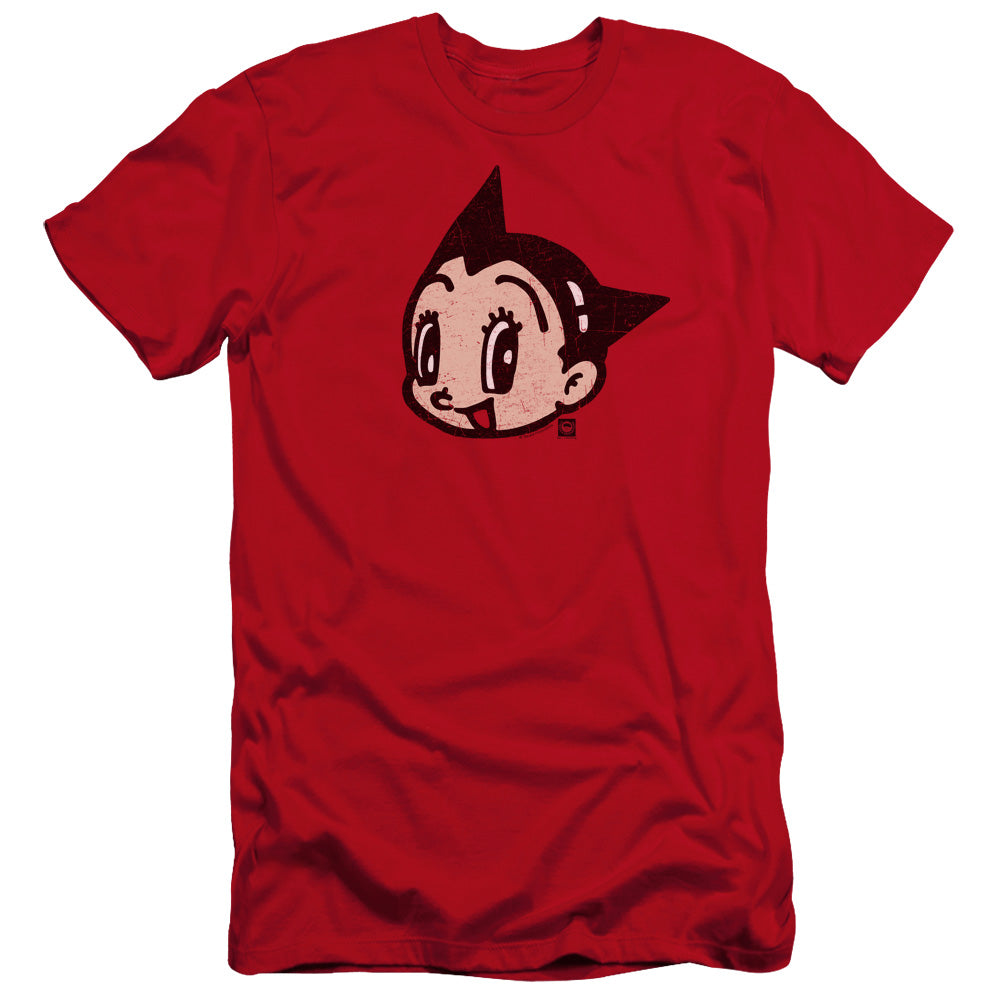 Astro Boy Face Premium Bella Canvas Slim Fit Mens T Shirt Red