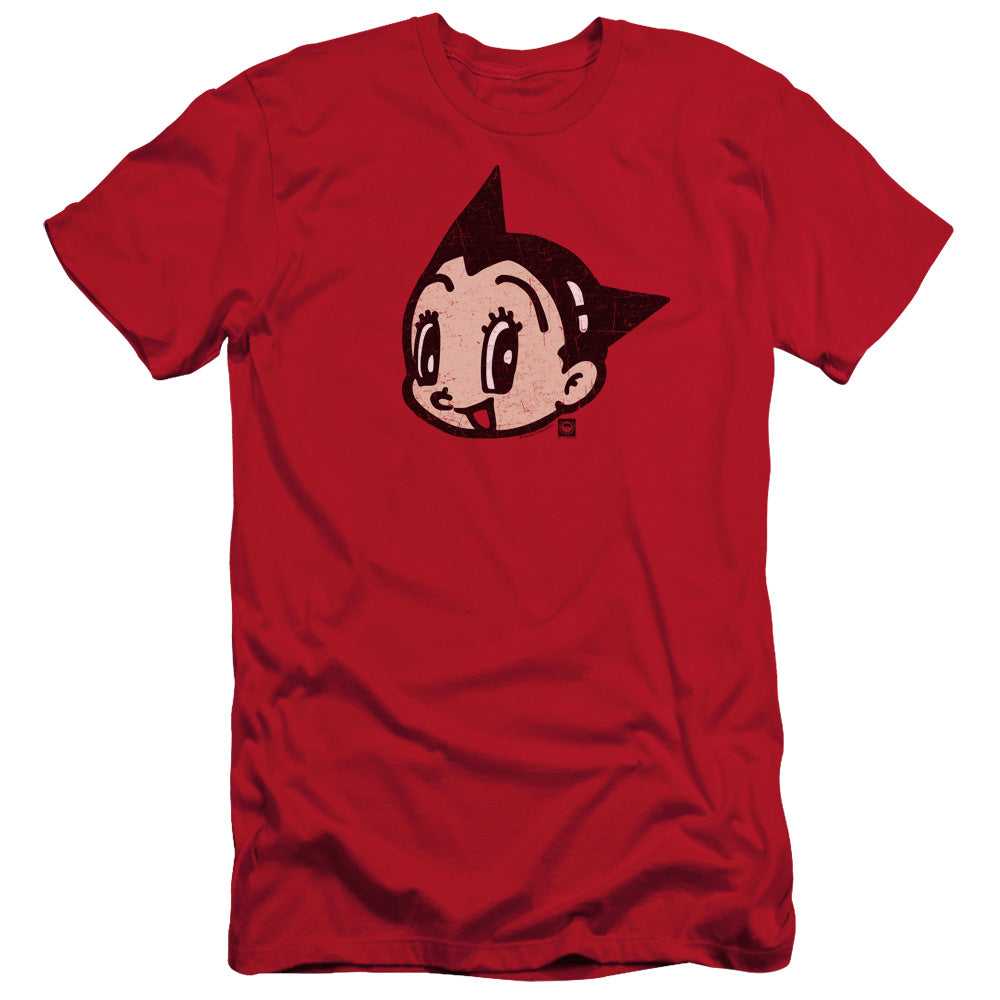 Astro Boy Face Slim Fit Mens T Shirt Red