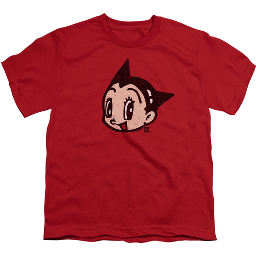 Astro Boy Face Kids Youth T Shirt Red