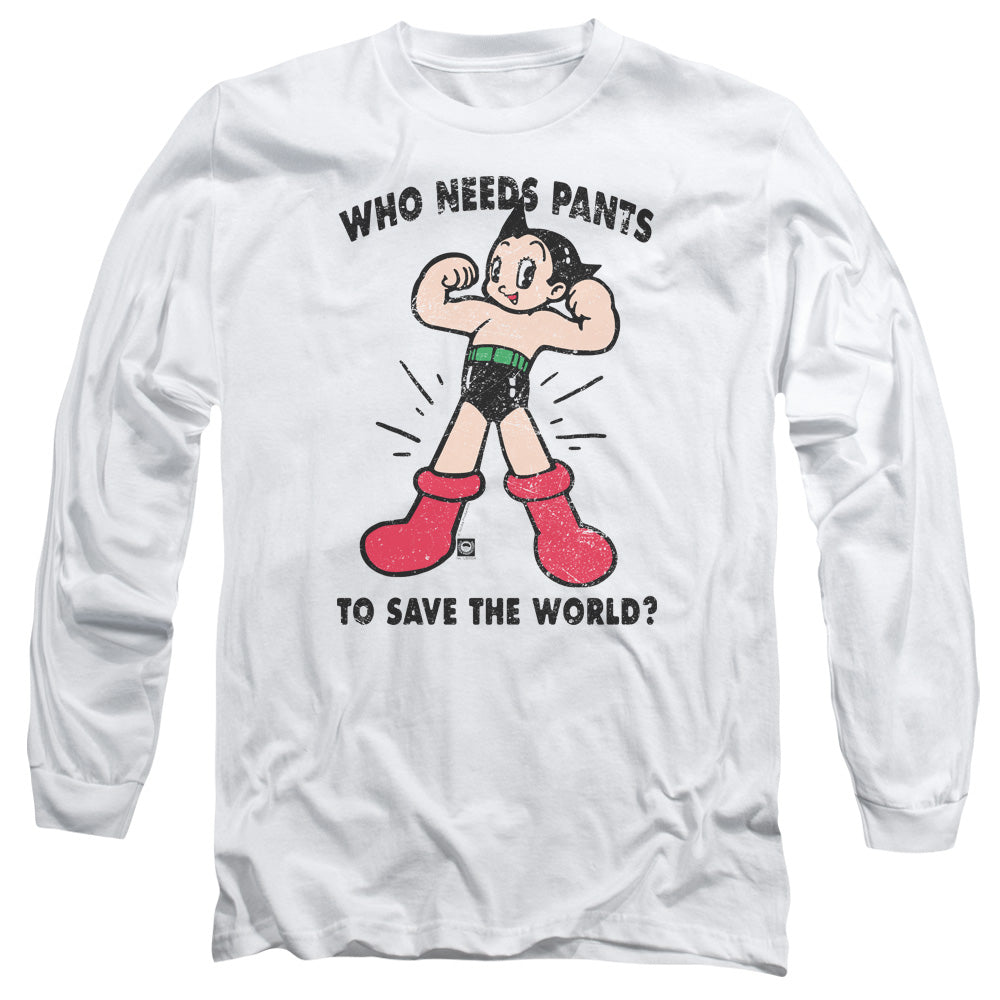 Astro Boy Who Needs Parts Mens Long Sleeve Shirt White