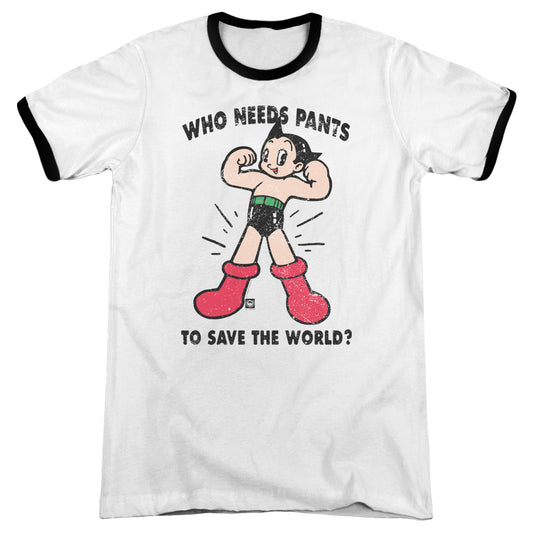 Astro Boy Who Needs Parts Heather Ringer Mens T Shirt White