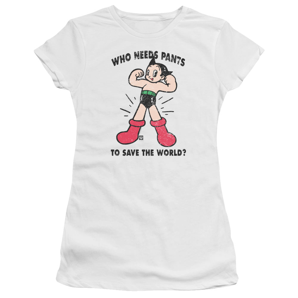 Astro Boy Who Needs Parts Junior Sheer Cap Sleeve Womens T Shirt White