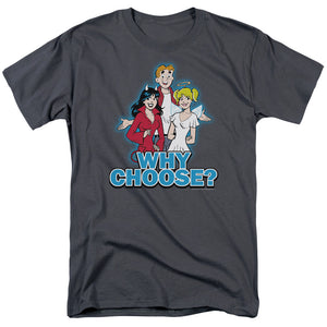 Archie Comics Why Choose Mens T Shirt Charcoal